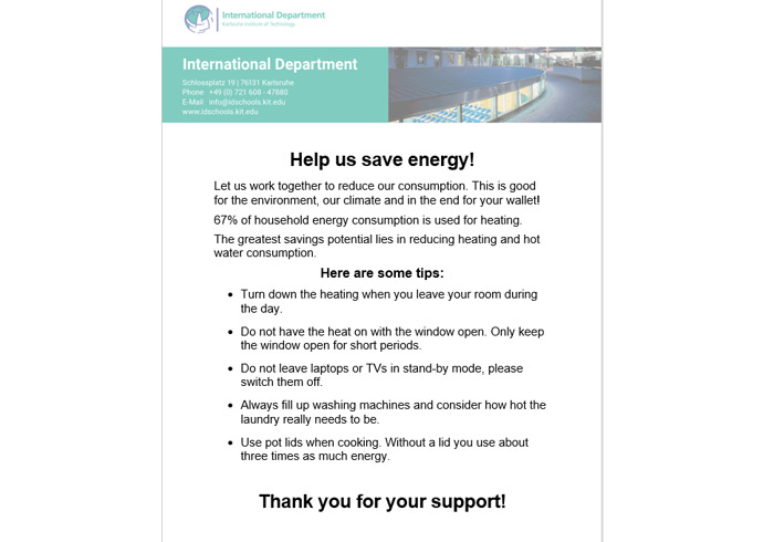 Save energy poster